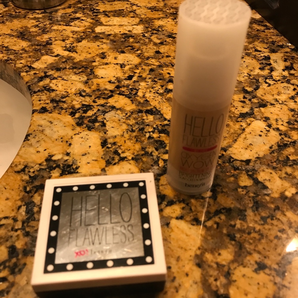 Hello flawless benefit foundation and press powder